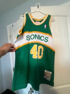 Shawn Kemp Seattle Supersonics Mitchell and Ness Hardwood Classics